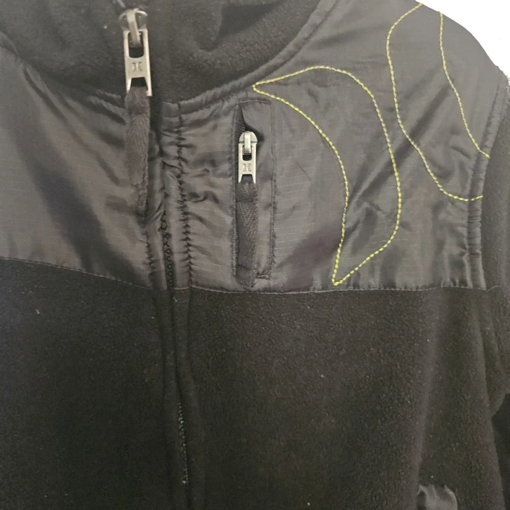 Hurley Boys 5T Black Full Zip Up Jacket Athletic ‎ Pockets